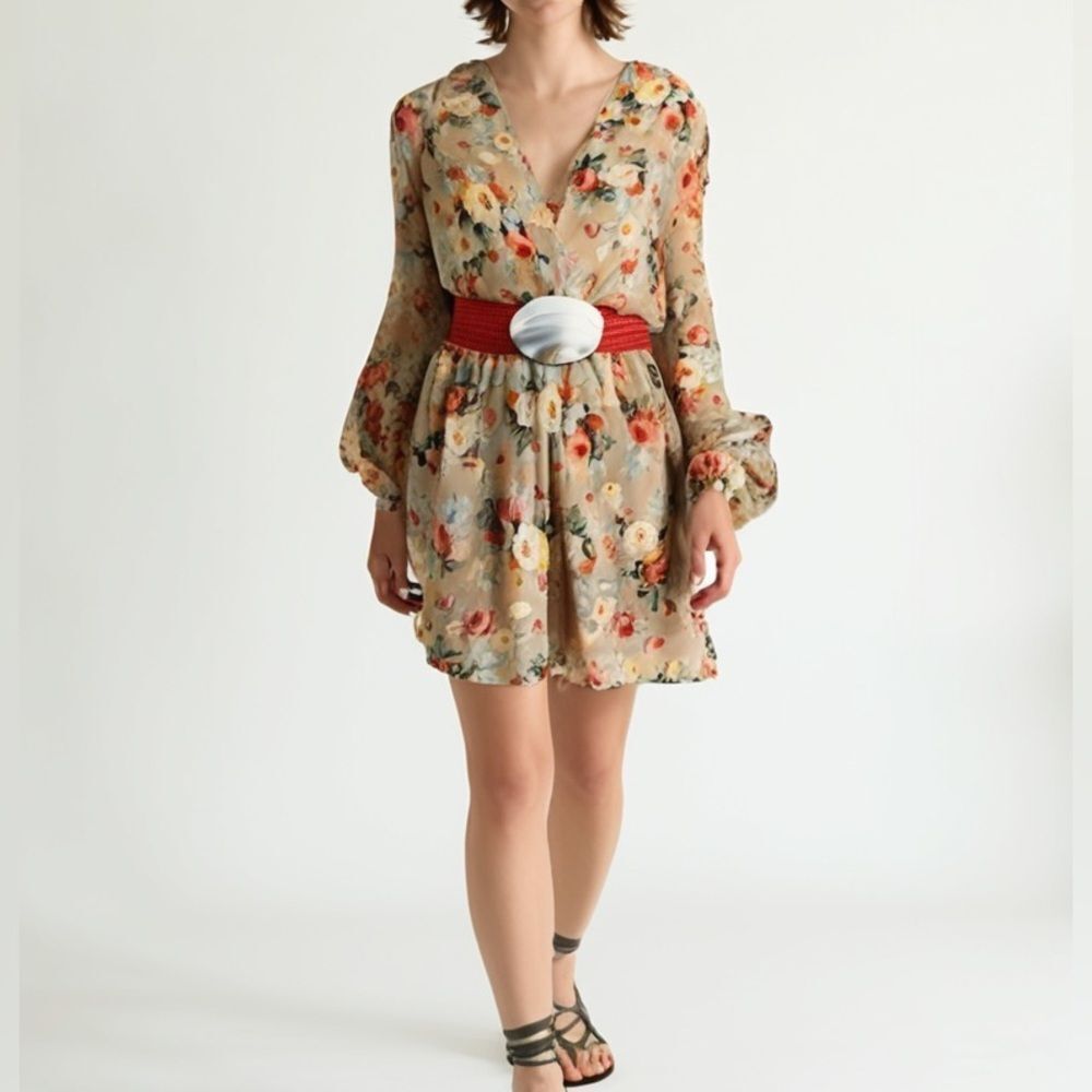 NWT Filly Flair floral Cottagecore romper - L